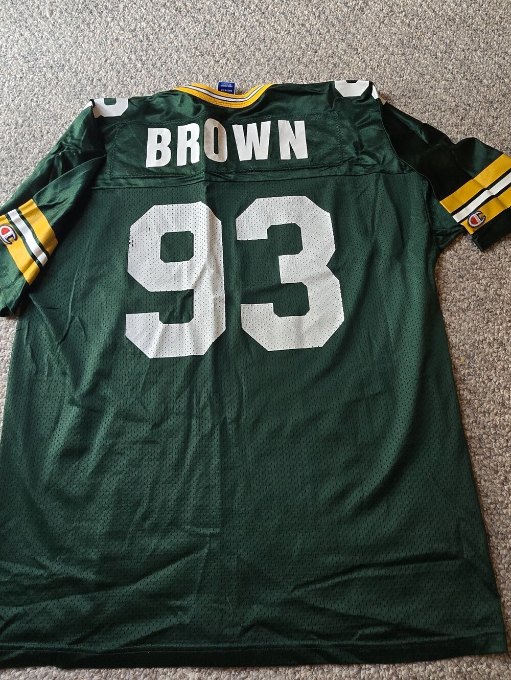 Champion Green Bay Packers  'Brown' #93 Football Jersey - Men's